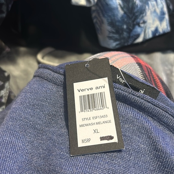 navy blue long sleeve sweater - Picture 3 of 3